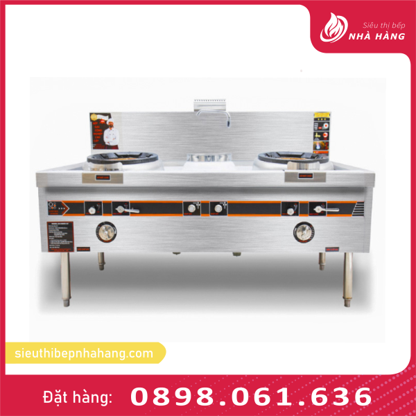 Bếp Á Đôi Quạt Thổi Họng Gang 1 Bầu Nước 1.5 ARISMAX